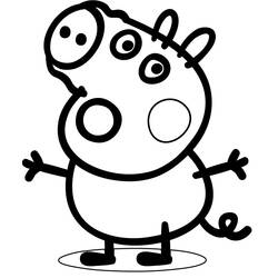 Dibujo para colorear: Peppa Pig (Dibujos animados) #44009 - Dibujos para Colorear e Imprimir Gratis