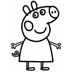 Dibujo para colorear: Peppa Pig (Dibujos animados) #44038 - Dibujos para Colorear e Imprimir Gratis