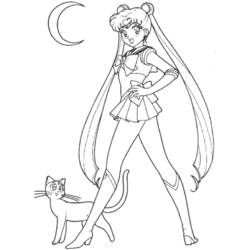 Dibujo para colorear: Sailor Moon (Dibujos animados) #50263 - Dibujos para Colorear e Imprimir Gratis
