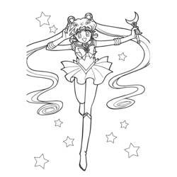 Dibujo para colorear: Sailor Moon (Dibujos animados) #50308 - Dibujos para Colorear e Imprimir Gratis