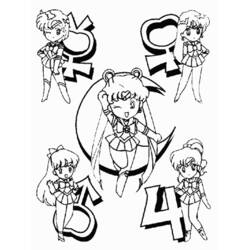 Dibujo para colorear: Sailor Moon (Dibujos animados) #50374 - Dibujos para Colorear e Imprimir Gratis