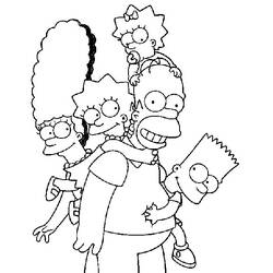 Dibujo para colorear: Simpsons (Dibujos animados) #23773 - Dibujos para Colorear e Imprimir Gratis