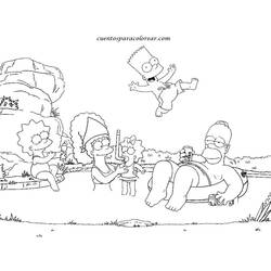 Dibujo para colorear: Simpsons (Dibujos animados) #23775 - Dibujos para Colorear e Imprimir Gratis