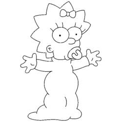 Dibujo para colorear: Simpsons (Dibujos animados) #23868 - Dibujos para Colorear e Imprimir Gratis