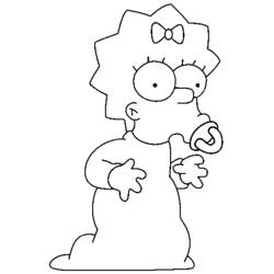 Dibujo para colorear: Simpsons (Dibujos animados) #23935 - Dibujos para Colorear e Imprimir Gratis
