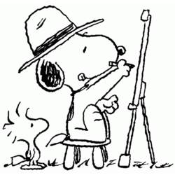 Dibujo para colorear: Snoopy (Dibujos animados) #27070 - Dibujos para Colorear e Imprimir Gratis