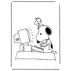 Dibujo para colorear: Snoopy (Dibujos animados) #27071 - Dibujos para Colorear e Imprimir Gratis