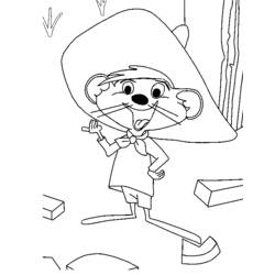 Dibujo para colorear: Speedy Gonzales (Dibujos animados) #30721 - Dibujos para Colorear e Imprimir Gratis