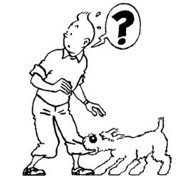 Dibujo para colorear: Tintin (Dibujos animados) #25711 - Dibujos para Colorear e Imprimir Gratis
