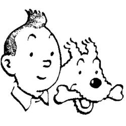 Dibujo para colorear: Tintin (Dibujos animados) #25712 - Dibujos para Colorear e Imprimir Gratis