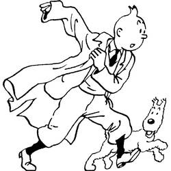 Dibujo para colorear: Tintin (Dibujos animados) #25713 - Dibujos para Colorear e Imprimir Gratis