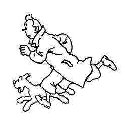 Dibujo para colorear: Tintin (Dibujos animados) #25729 - Dibujos para Colorear e Imprimir Gratis