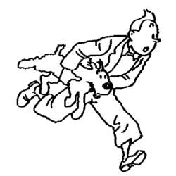 Dibujo para colorear: Tintin (Dibujos animados) #25767 - Dibujos para Colorear e Imprimir Gratis