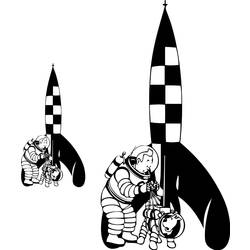 Dibujo para colorear: Tintin (Dibujos animados) #25786 - Dibujos para Colorear e Imprimir Gratis