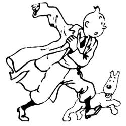 Dibujo para colorear: Tintin (Dibujos animados) #25856 - Dibujos para Colorear e Imprimir Gratis