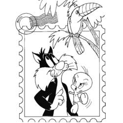 Dibujo para colorear: Tweety and Sylvester (Dibujos animados) #29213 - Dibujos para Colorear e Imprimir Gratis
