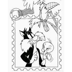 Dibujo para colorear: Tweety and Sylvester (Dibujos animados) #29313 - Dibujos para Colorear e Imprimir Gratis