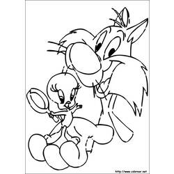 Dibujo para colorear: Tweety and Sylvester (Dibujos animados) #29348 - Dibujos para Colorear e Imprimir Gratis