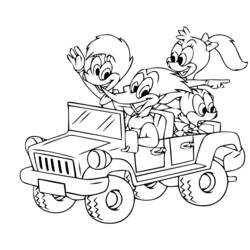 Dibujo para colorear: Woody Woodpecker (Dibujos animados) #28410 - Dibujos para Colorear e Imprimir Gratis