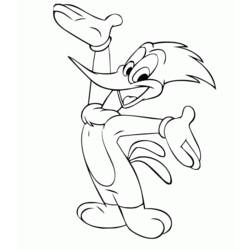 Dibujo para colorear: Woody Woodpecker (Dibujos animados) #28413 - Dibujos para Colorear e Imprimir Gratis