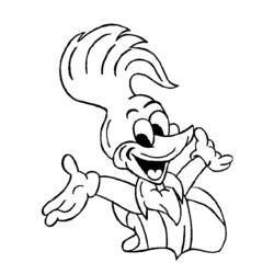 Dibujo para colorear: Woody Woodpecker (Dibujos animados) #28452 - Dibujos para Colorear e Imprimir Gratis