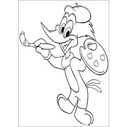 Dibujo para colorear: Woody Woodpecker (Dibujos animados) #28467 - Dibujos para Colorear e Imprimir Gratis