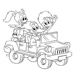 Dibujo para colorear: Woody Woodpecker (Dibujos animados) #28476 - Dibujos para Colorear e Imprimir Gratis