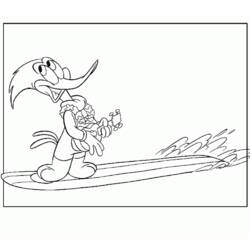 Dibujo para colorear: Woody Woodpecker (Dibujos animados) #28488 - Dibujos para Colorear e Imprimir Gratis