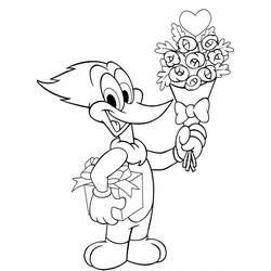 Dibujo para colorear: Woody Woodpecker (Dibujos animados) #28586 - Dibujos para Colorear e Imprimir Gratis