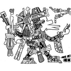 Dibujo para colorear: Mitología azteca (Dioses y diosas) #111526 - Dibujos para Colorear e Imprimir Gratis
