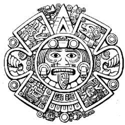 Dibujo para colorear: Mitología azteca (Dioses y diosas) #111542 - Dibujos para Colorear e Imprimir Gratis