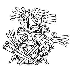 Dibujo para colorear: Mitología azteca (Dioses y diosas) #111545 - Dibujos para Colorear e Imprimir Gratis
