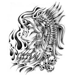 Dibujo para colorear: Mitología azteca (Dioses y diosas) #111550 - Dibujos para Colorear e Imprimir Gratis
