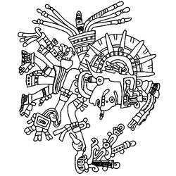 Dibujo para colorear: Mitología azteca (Dioses y diosas) #111552 - Dibujos para Colorear e Imprimir Gratis