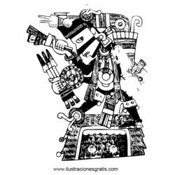 Dibujo para colorear: Mitología azteca (Dioses y diosas) #111571 - Dibujos para Colorear e Imprimir Gratis