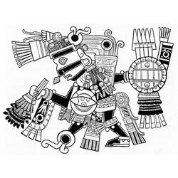 Dibujo para colorear: Mitología azteca (Dioses y diosas) #111587 - Dibujos para Colorear e Imprimir Gratis