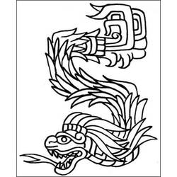Dibujo para colorear: Mitología azteca (Dioses y diosas) #111595 - Dibujos para Colorear e Imprimir Gratis