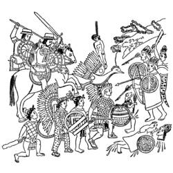 Dibujo para colorear: Mitología azteca (Dioses y diosas) #111596 - Dibujos para Colorear e Imprimir Gratis