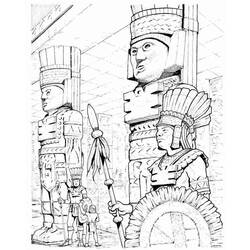 Dibujo para colorear: Mitología azteca (Dioses y diosas) #111697 - Dibujos para Colorear e Imprimir Gratis