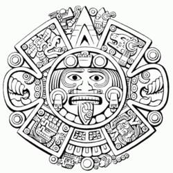 Dibujo para colorear: Mitología azteca (Dioses y diosas) #111714 - Dibujos para Colorear e Imprimir Gratis