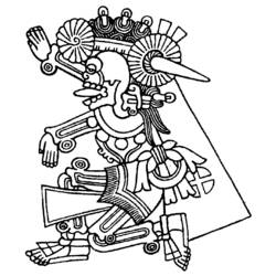 Dibujo para colorear: Mitología azteca (Dioses y diosas) #111742 - Dibujos para Colorear e Imprimir Gratis