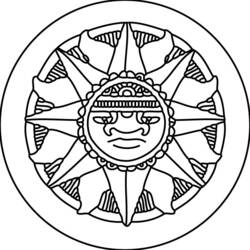 Dibujo para colorear: Mitología azteca (Dioses y diosas) #111751 - Dibujos para Colorear e Imprimir Gratis