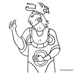 Dibujo para colorear: Mitología azteca (Dioses y diosas) #111857 - Dibujos para Colorear e Imprimir Gratis