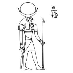 Dibujo para colorear: Mitología egipcia (Dioses y diosas) #111127 - Dibujos para Colorear e Imprimir Gratis