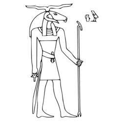 Dibujo para colorear: Mitología egipcia (Dioses y diosas) #111128 - Dibujos para Colorear e Imprimir Gratis