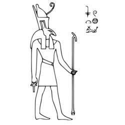 Dibujo para colorear: Mitología egipcia (Dioses y diosas) #111130 - Dibujos para Colorear e Imprimir Gratis