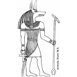 Dibujo para colorear: Mitología egipcia (Dioses y diosas) #111138 - Dibujos para Colorear e Imprimir Gratis