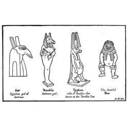 Dibujo para colorear: Mitología egipcia (Dioses y diosas) #111143 - Dibujos para Colorear e Imprimir Gratis