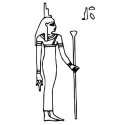 Dibujo para colorear: Mitología egipcia (Dioses y diosas) #111152 - Dibujos para Colorear e Imprimir Gratis