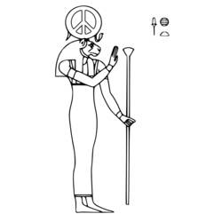 Dibujo para colorear: Mitología egipcia (Dioses y diosas) #111169 - Dibujos para Colorear e Imprimir Gratis